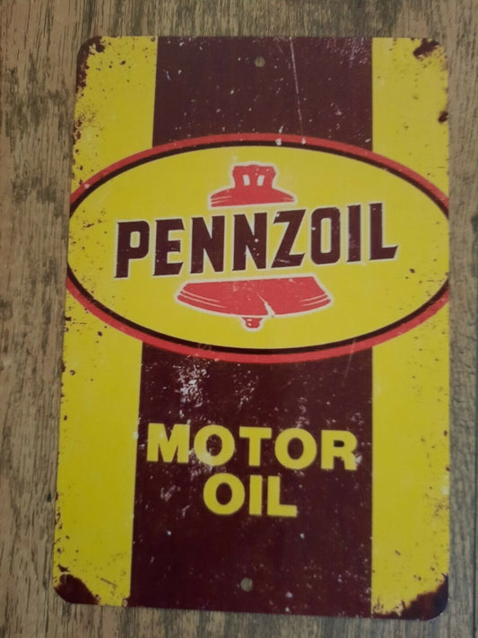 Penzoil Motor oil Vintage Ad 8x12 Metal Wall Sign Garage Poster