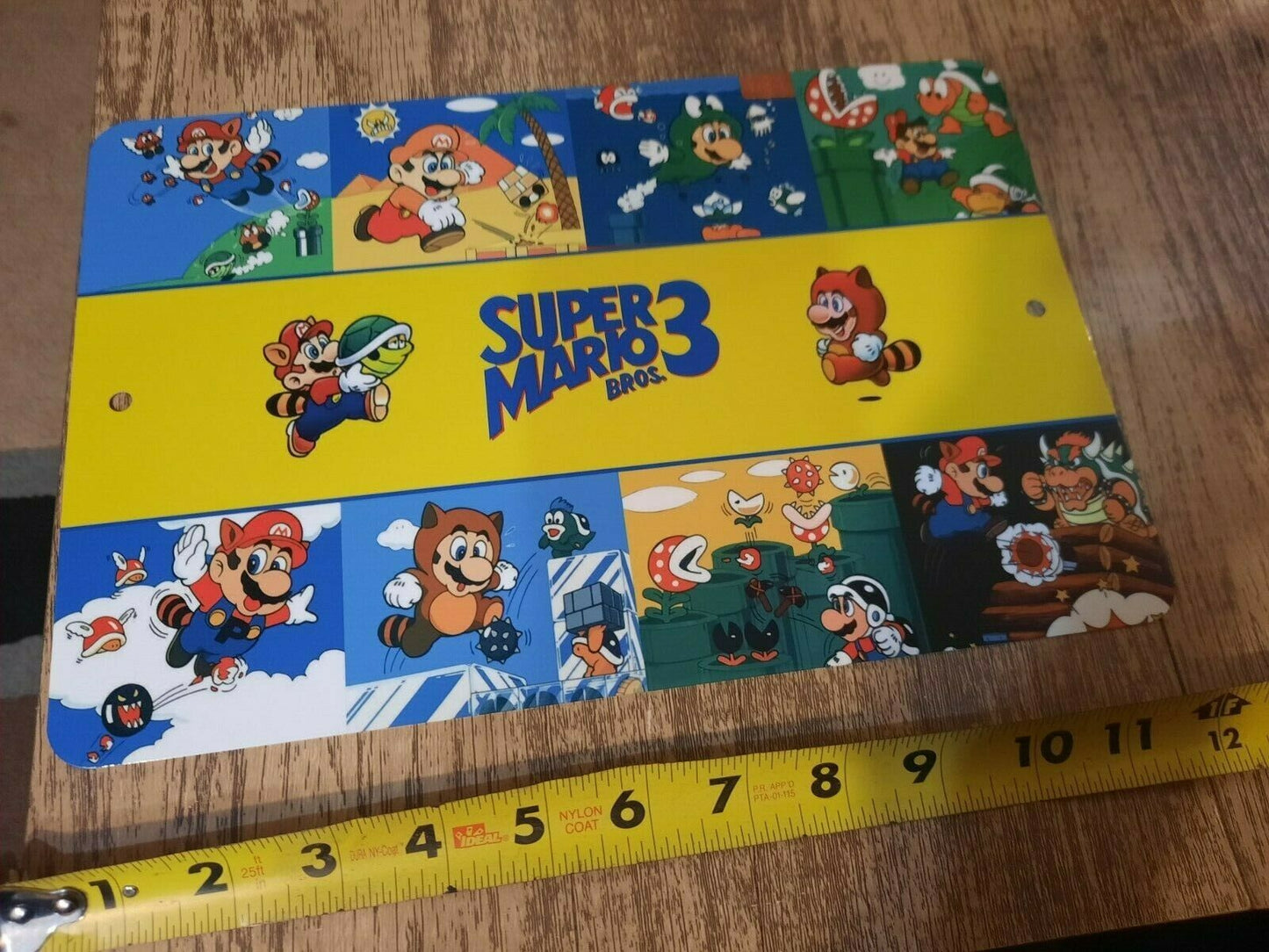 Super Mario Bros 3 8x12 Metal Wall Sign Retro 80s