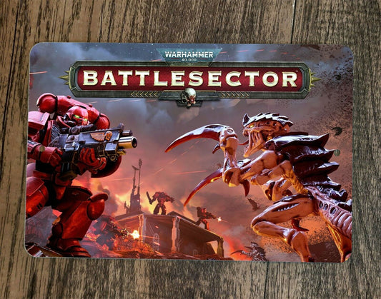 Warhammer 40000 Battlesector 8x12 Metal Wall Sign Video Game