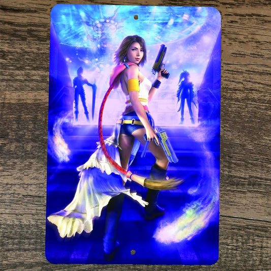 The Summoner Final Fantasy 10 FFX-2 Yuna 8x12 Metal Wall Video Game Sign Poster