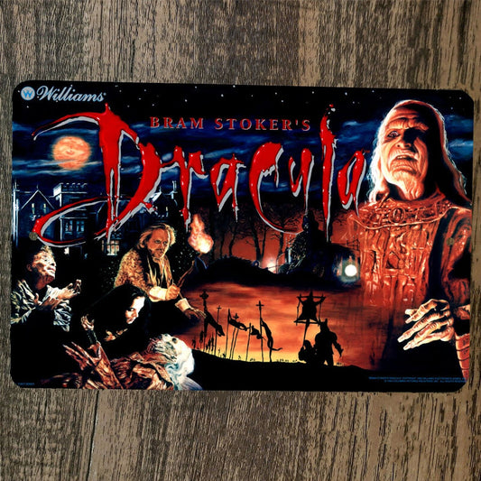 Dracula Arcade 8x12 Metal Wall Video Game Sign