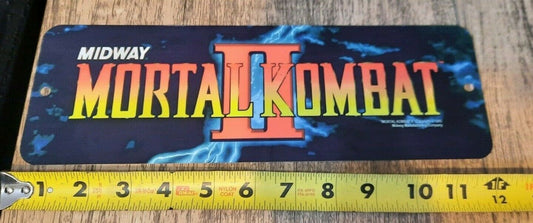 Mortal Kombat 2 II Classic Arcade Marquee Banner 4x12 Metal Wall Sign Fighting Video Game