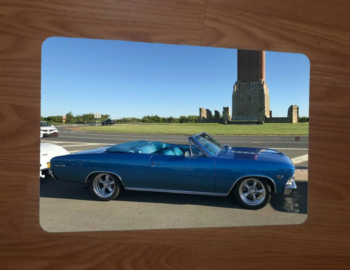1966 Chevy chevelle ss 396 convertible car 8x12 Metal Wall Car Sign