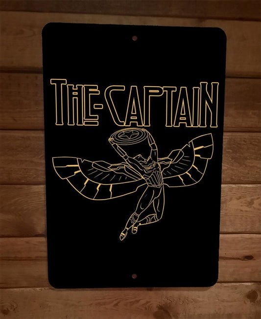 The Led Captain of Zeppelin America 8x12 Metal Wall Sign Poster Parody