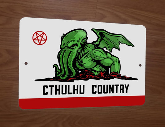 Cthulhu Country Art 8x12 Metal Wall Sign