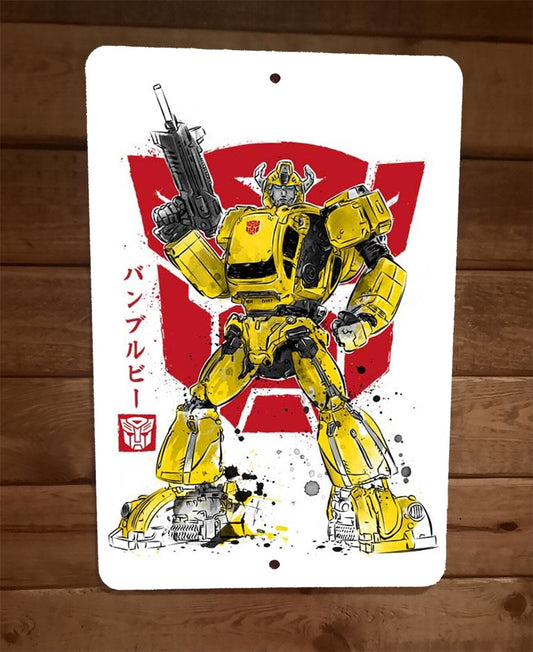 Bumblebee Autobot 8x12 Metal Wall Sign Poster Transformers
