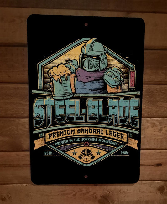 Steel Blade Samurai Lager Shredder TMNT8x12 Metal Wall Bar Sign Poster