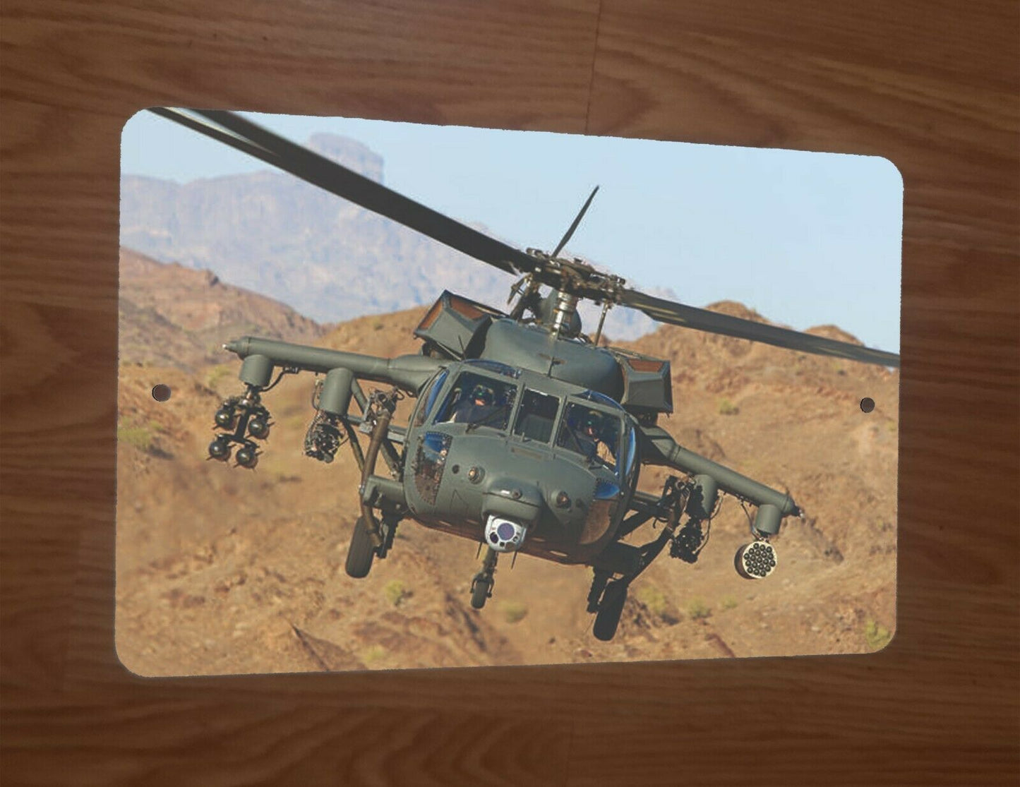Black Hawk Helicopter Military Photo 8x12 Metal Wall Sign