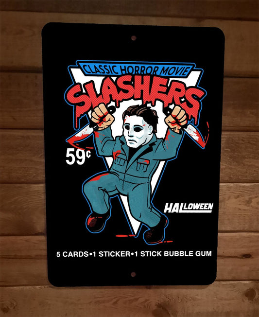 Classic Horror Movie Slashers Michael Myers Halloween 8x12 Metal Wall Sign