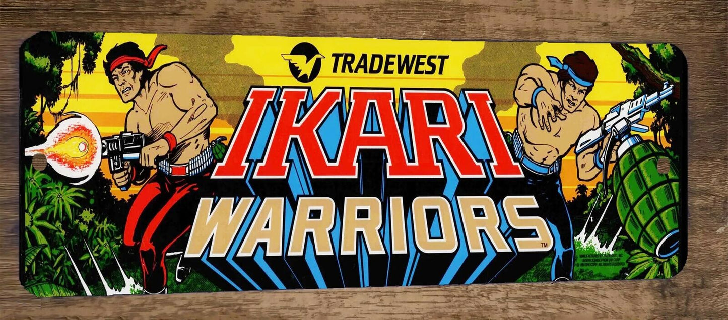 Ikari Warriors Arcade 4x12 Metal Wall Video Game Sign