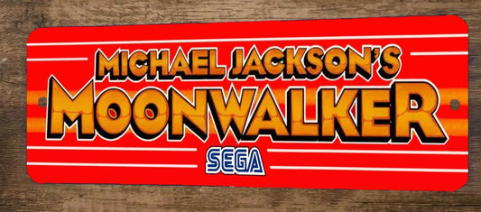 Moonwalker Arcade Michael Jackson 4x12 Metal Wall Video Game Marquee Banner Sign