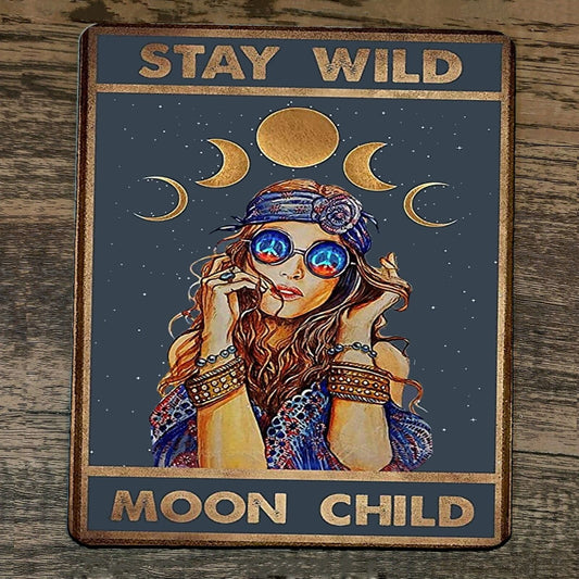 Mouse Pad Stay Wild Moon Child #1 Hippie Chick