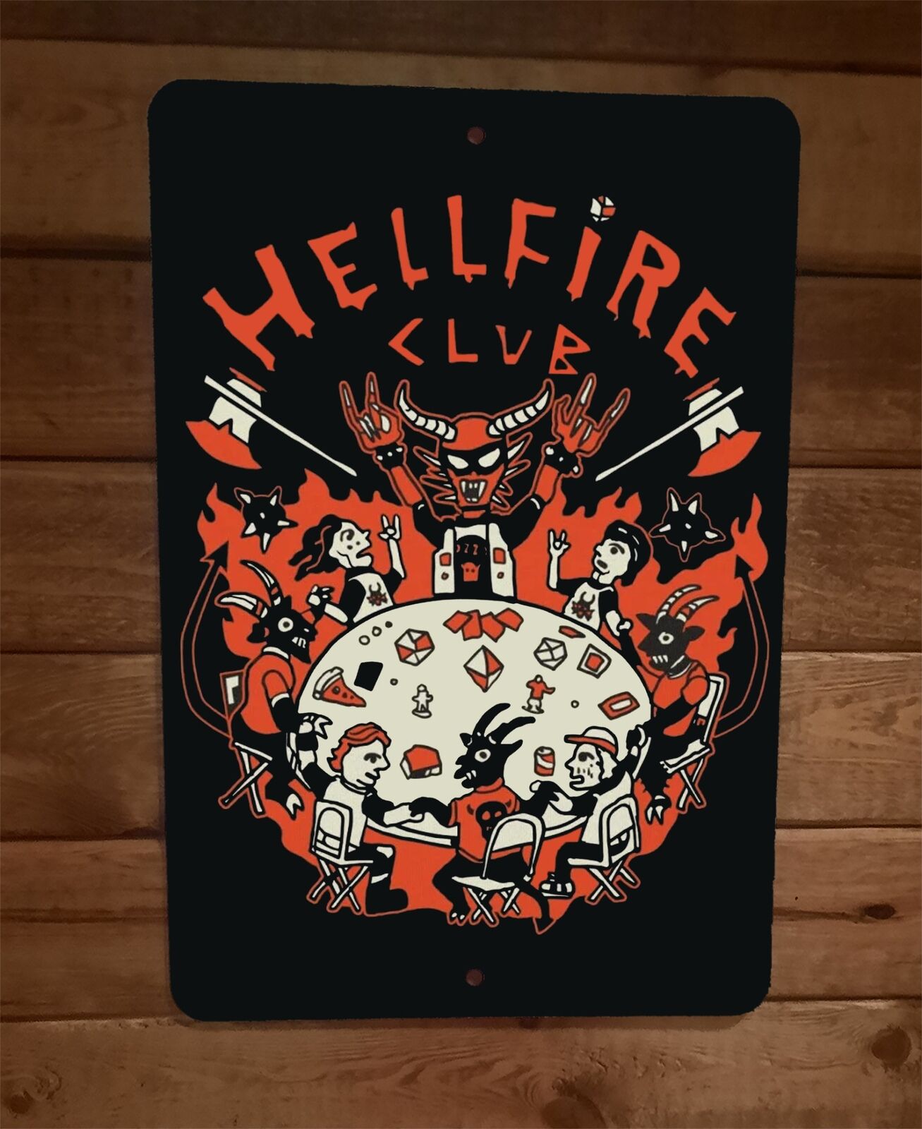 Hellfire Club #2 Black 8x12 Metal Wall Sign