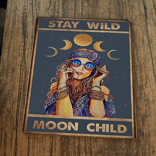 Stay Wild Moon Child Hippie Girl Mouse Pad