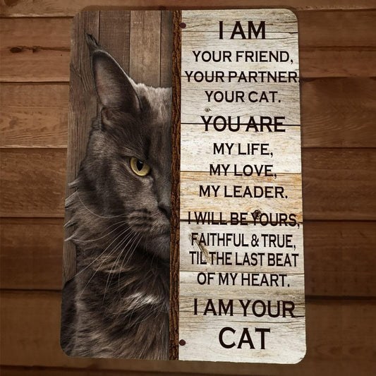 I Am Your Blue Russian Cat 8x12 Metal Wall Sign Animal Poster