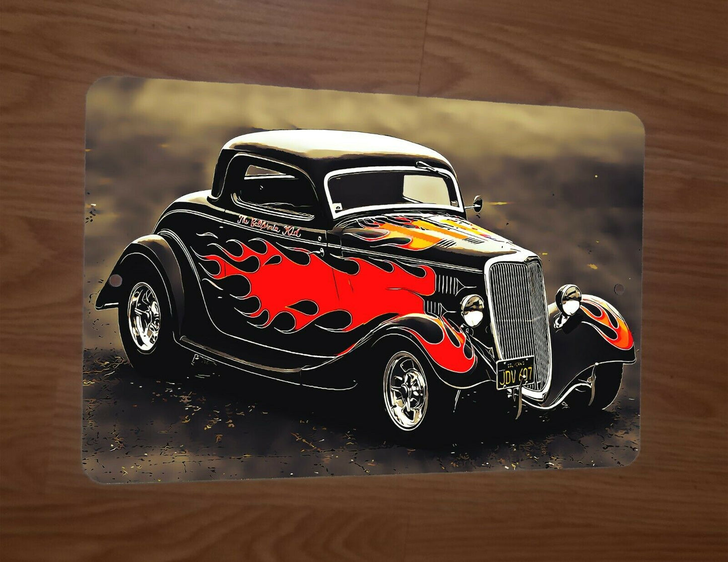 1934 Ford Hot Rod California Kid Artwork 8x12 Metal Wall Car Sign