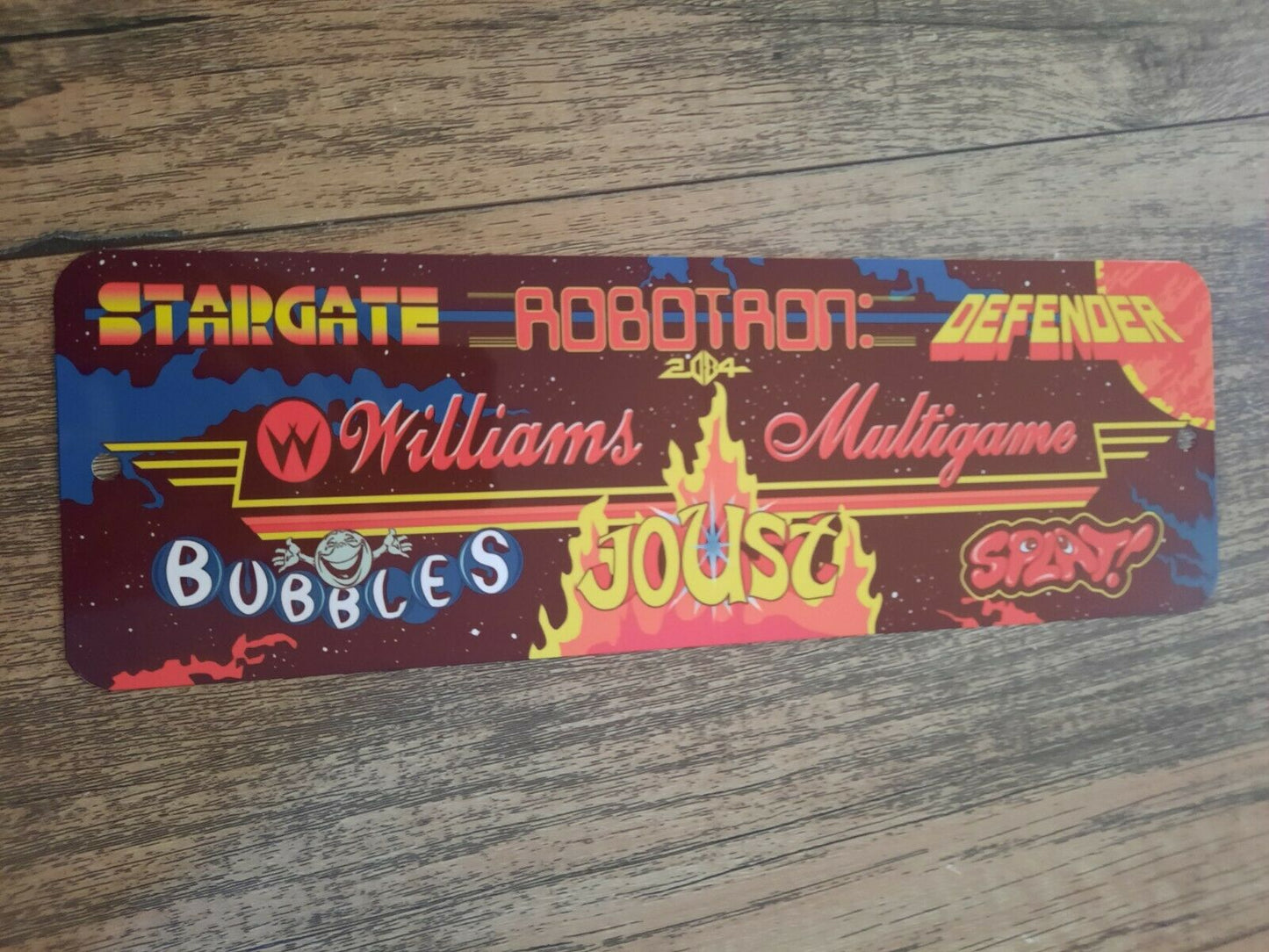 Williams Multigame Classic Arcade Banner Marquee 4x12 Metal Wall Sign Retro 80s