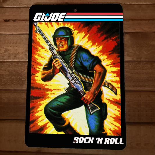 Rock N Roll GI Joe 8x12 Metal Wall Sign