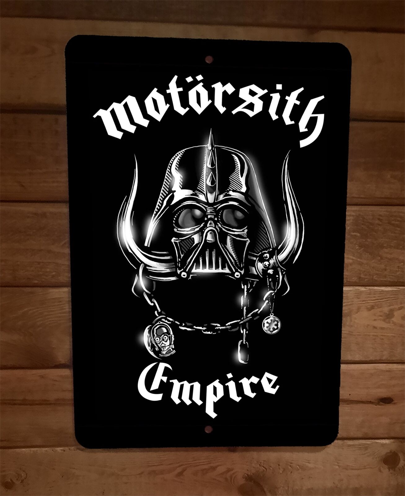 Motorsith Empire Darth Motorhead Star Vader Wars 8x12 Metal Wall Sign