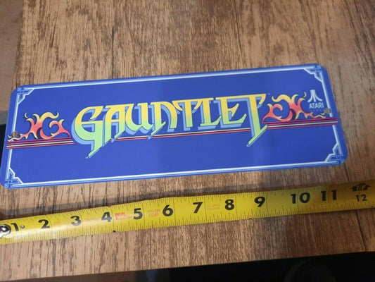 Gauntlet Video Game Arcade 4x12 Metal Wall Sign Classic Arcade Retro 80s Video Game