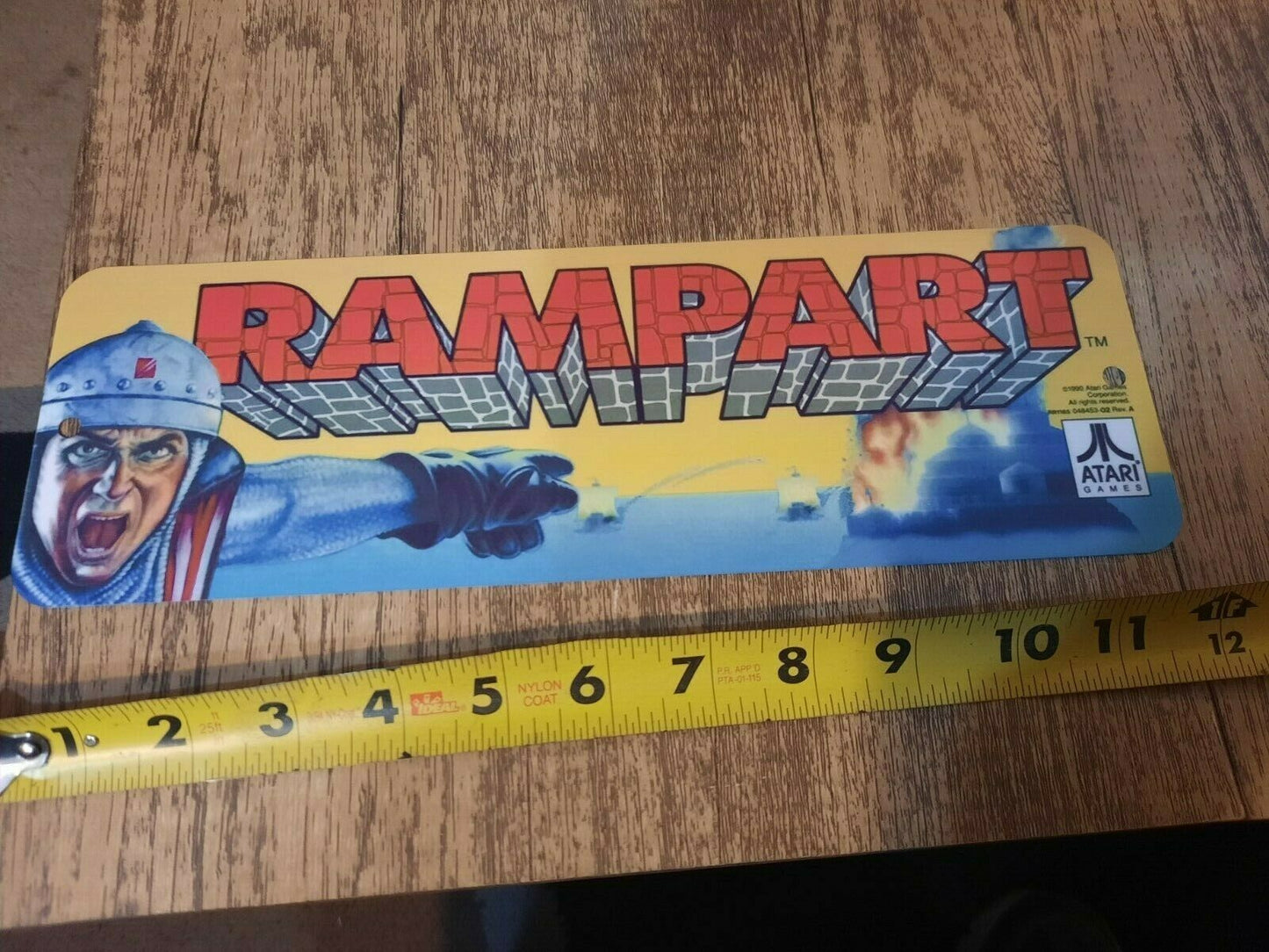 Rampart Video Game Arcade 4x12 Metal Wall Sign Classic Arcade Retro 80s