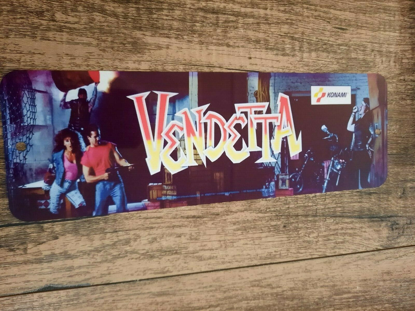 Vendetta Classic Arcade Marquee 4x12 Metal Wall Sign Retro 80s