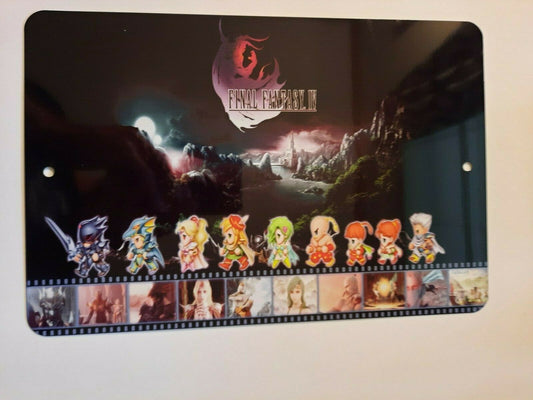 Final Fantasy 4 FFIV Video Game 8x12 Metal Wall Sign Arcade