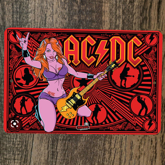 ACDC Arcade Video Game 8x12 Metal Wall Sign