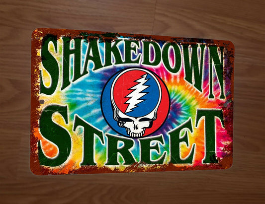 Vintage Shakedown Street Grateful Dead 8x12 Metal Wall Sign