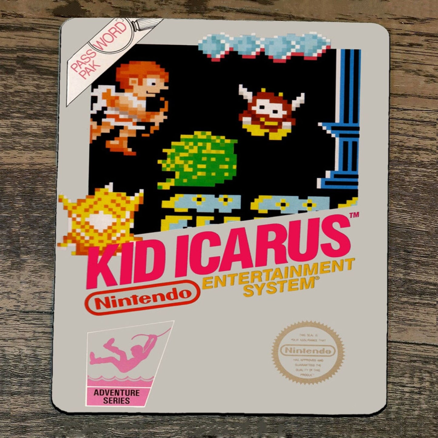 Mouse Pad Kid Icarus Classic Arcade Video Game NES Box Cover