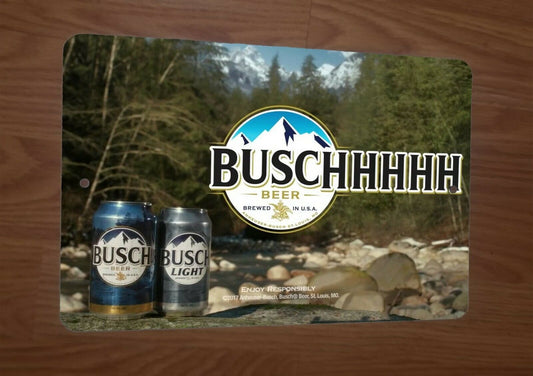 Busch Beer Logo Ad 8x12 Metal Wall Bar Sign
