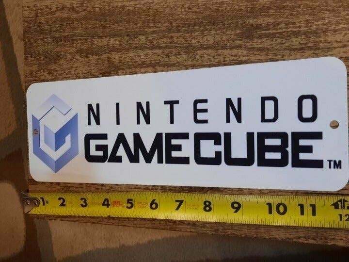 Nintendo Gamecube Logo 4x12 Metal Arcade Sign VideoGame Arcade