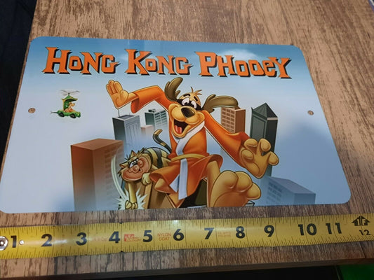 Hong Kong Phooey 8x12 Metal Wall Sign Hanna Barbera Classic Cartoon
