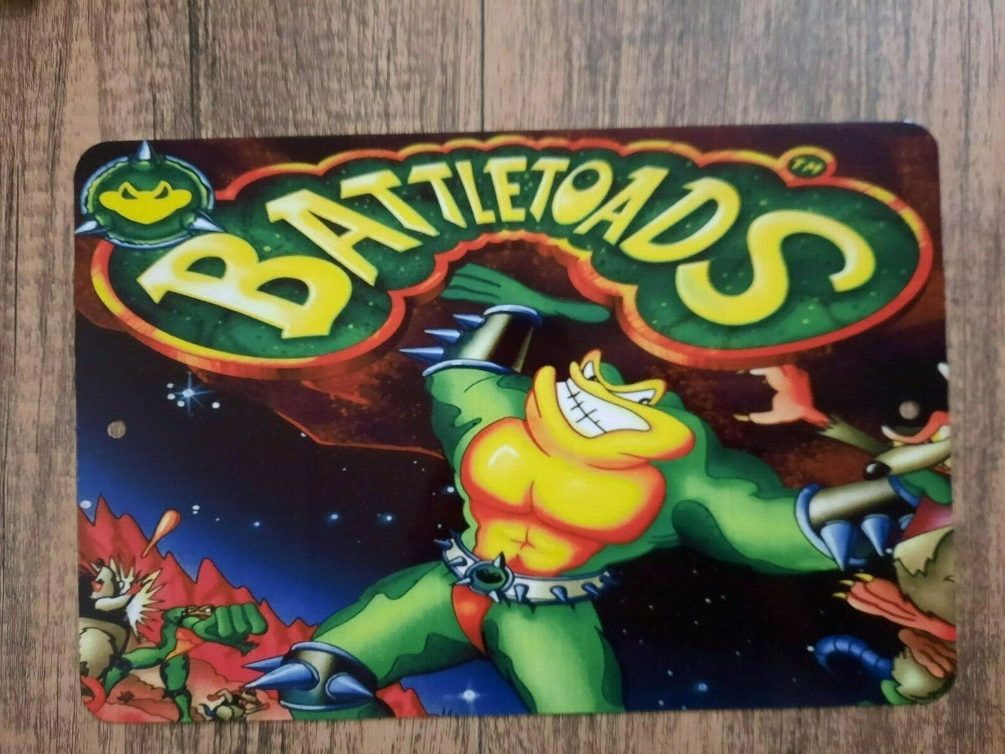 Battletoads 8x12 Metal Wall Sign Classic Arcade Video Game