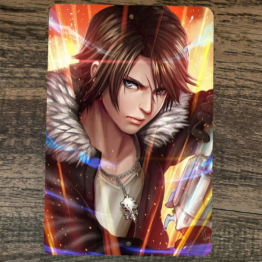 Final Fantasy 8 FFVIII Squall Leonhart 8x12 Metal Wall Video Game Sign Poster