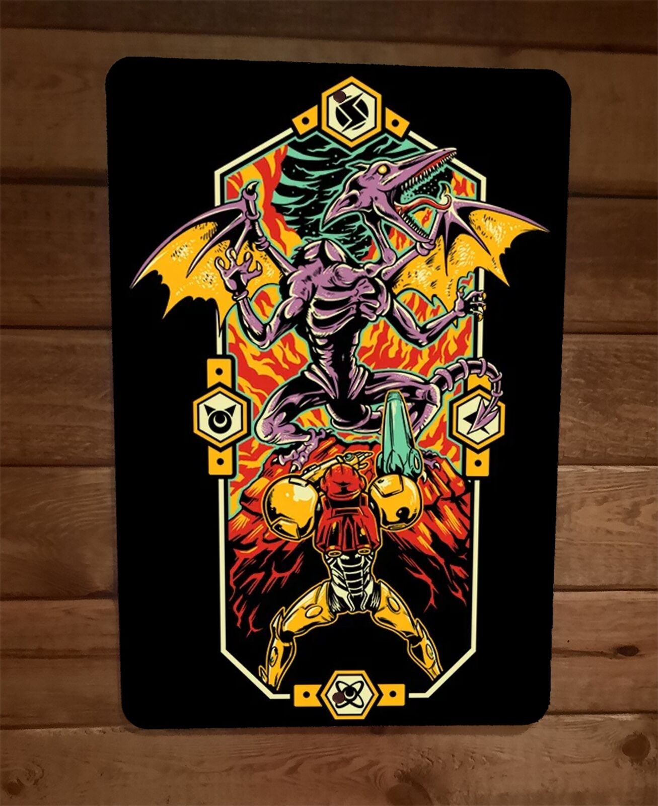 Ridley Attacks Samus 8x12 Metal Wall Sign Poster Metroid Video Game ...