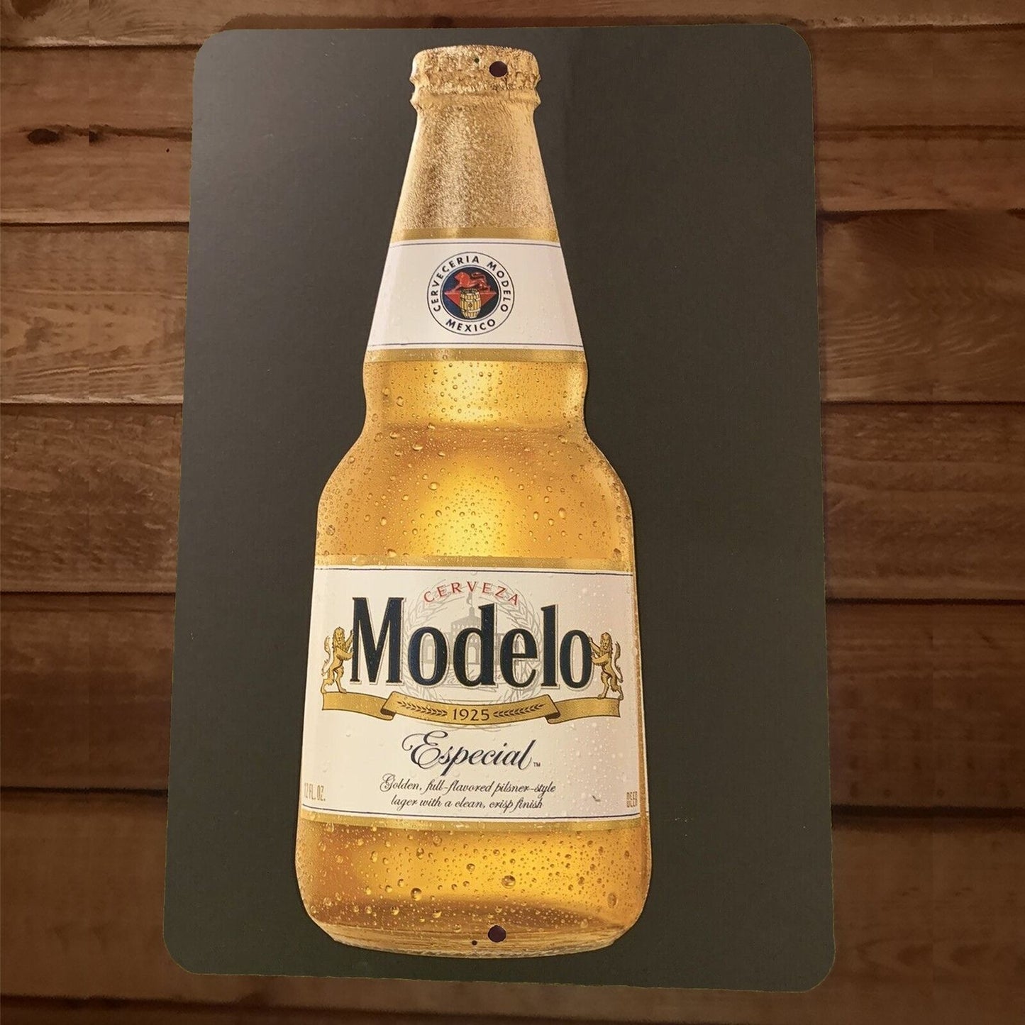 Modelo Bottle 8x12 Metal Wall Bar Sign