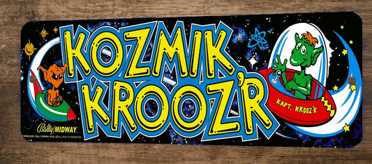 Kozmik Kroozr Arcade 4x12 Metal Wall Video Game Sign