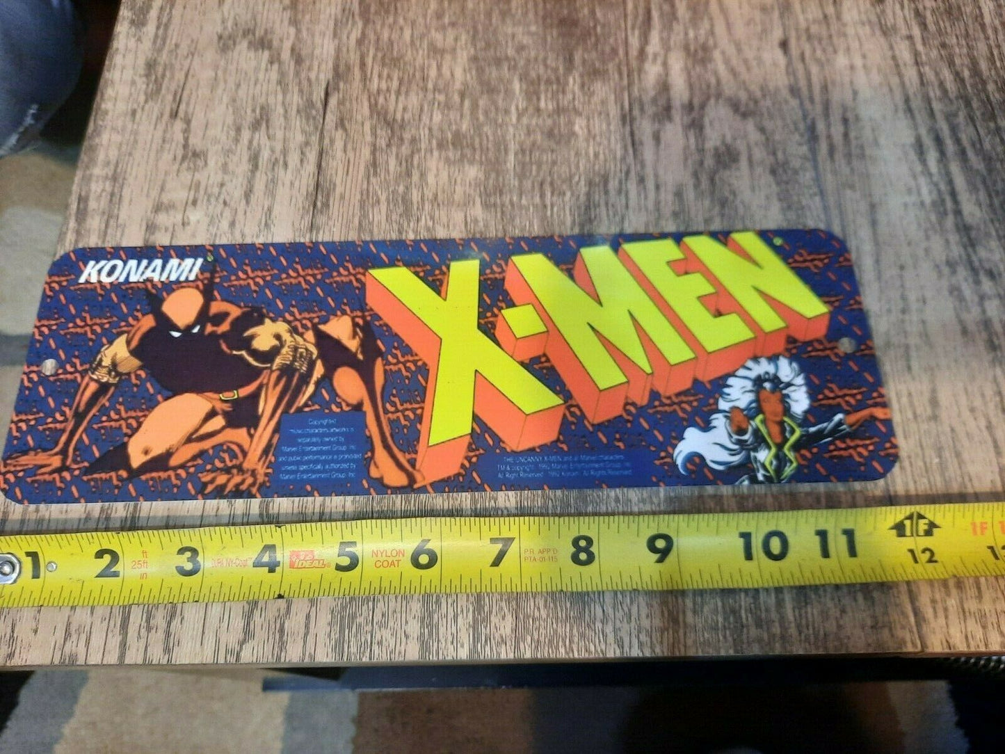 X-Men Classic Arcade Video Game Marquee Banner 4x12 Metal Wall Sign Konami