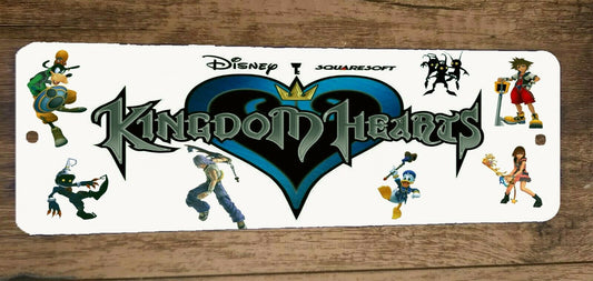 Kingdom Hearts Artwork 4x12 Metal Wall Sign Video Game Arcade