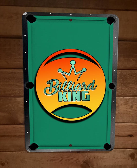 Billiard King Pool Hall Game Room 8x12 Metal Wall Bar Sign Poster