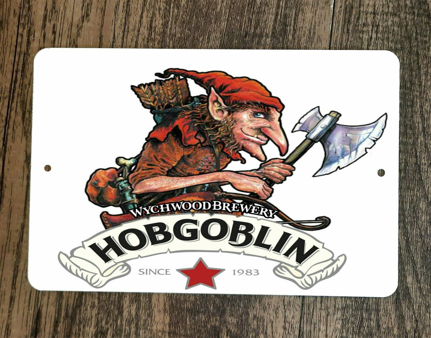 Hobgoblin Beer Since 1983 Wychwood Brewery 8x12 Metal Wall Bar Sign