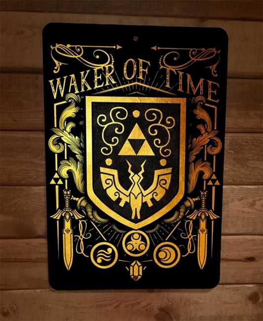 Waker of Time Legend of Zelda 8x12 Metal Wall Sign Arcade Video Game