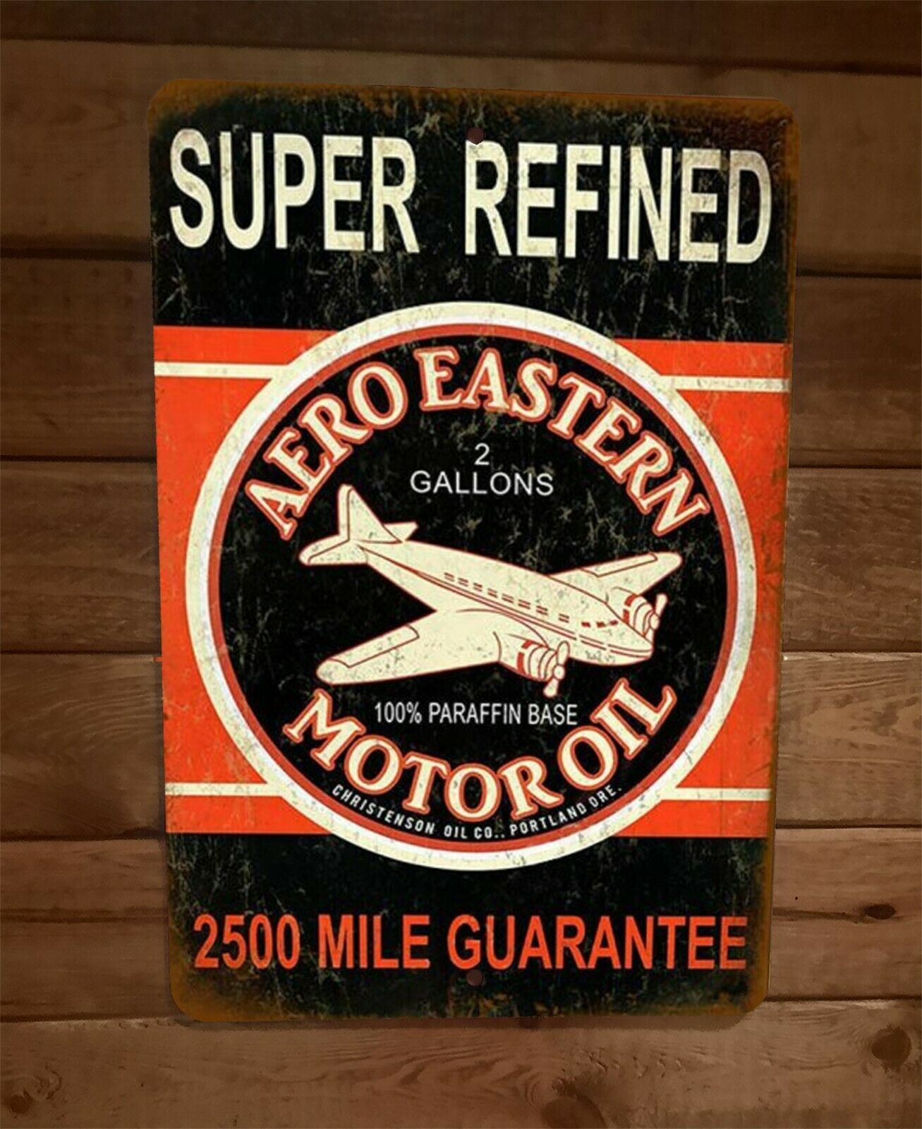 Super Refined Aero Eastern Motor Oil Vintage Look 8x12 Metal Wall Sign