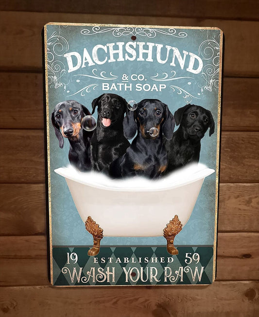 Dachshund Dog Soap 8x12 Metal Wall Sign Animal Poster #5