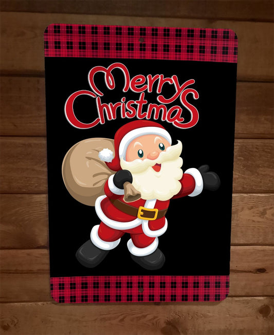 Merry Christmas Santa Clause Xmas 8x12 Metal Wall Sign Poster