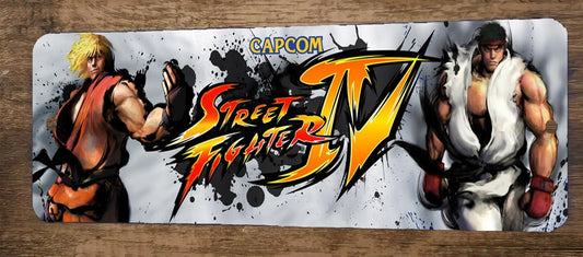 Street Fighter 4 Arcade 4x12 Metal Wall Video Game Marquee Banner Sign