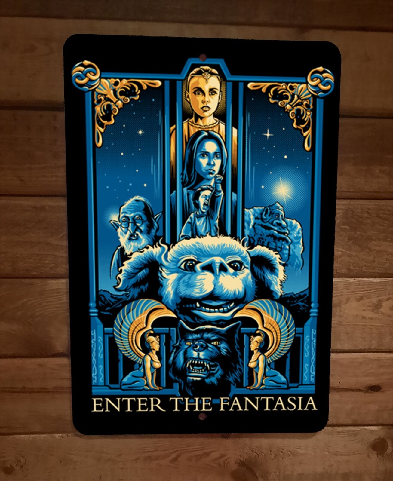 Enter the Fantasia 8x12 Metal Wall Sign Fantasy Movie Never Ending Story