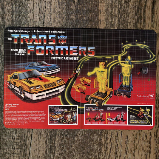 Transformers Electronic Racing Set Box Art 8x12 Metal Wall Sign Poster