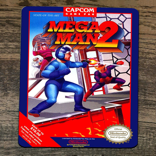 Mouse Pad Mega Man 2 Classic Arcade Video Game NES Box Cover